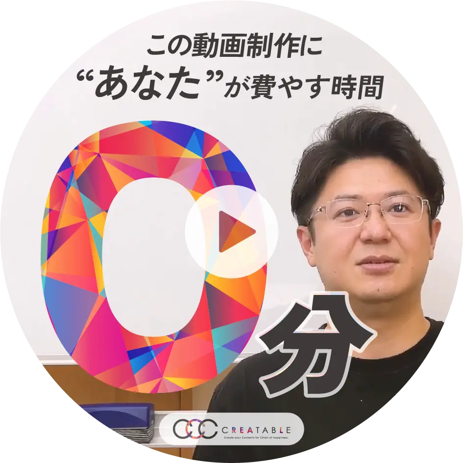 この動画制作に“あなた”が費やす時間0分